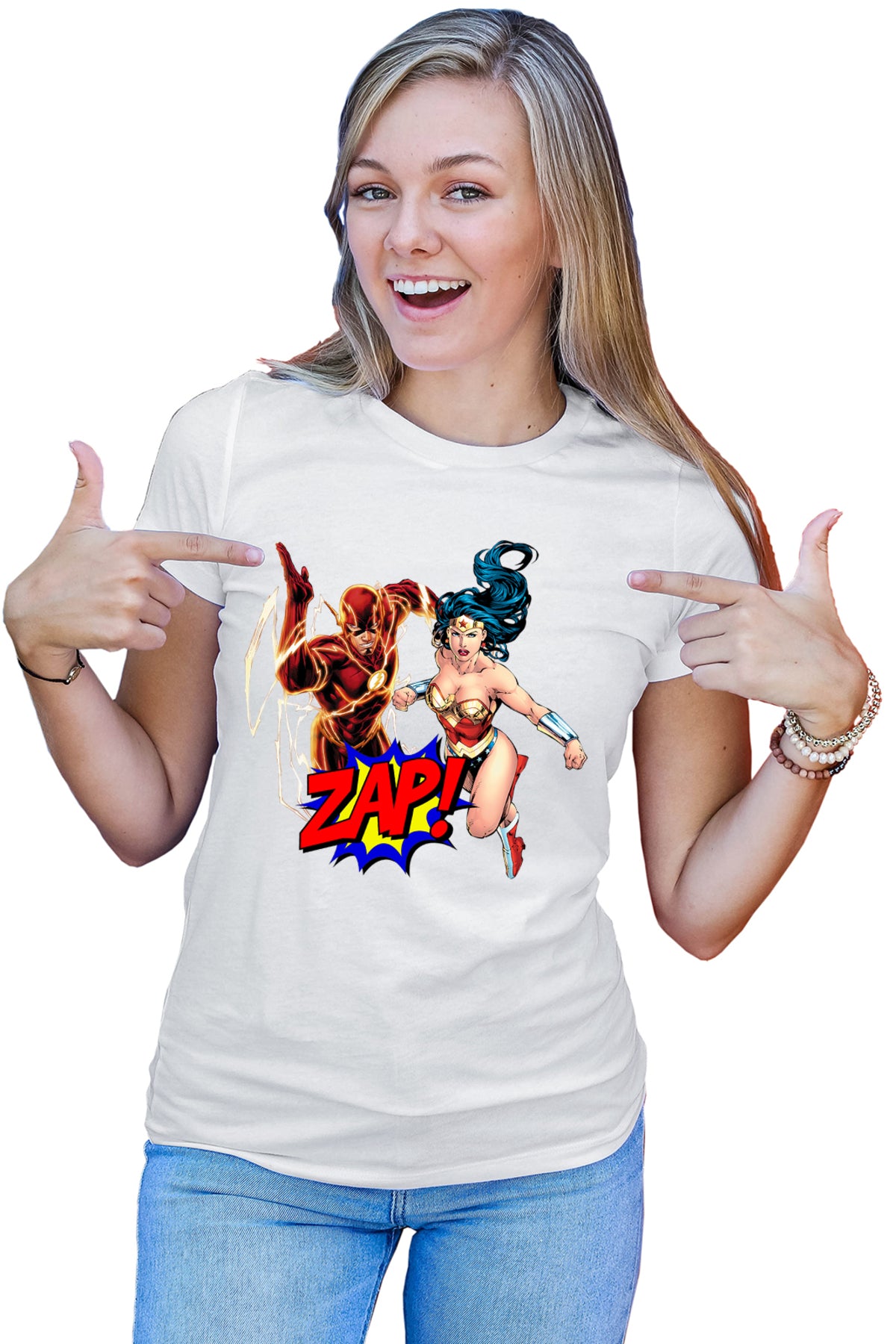 Tricou dama The Flash Wonder Woman Girl Power