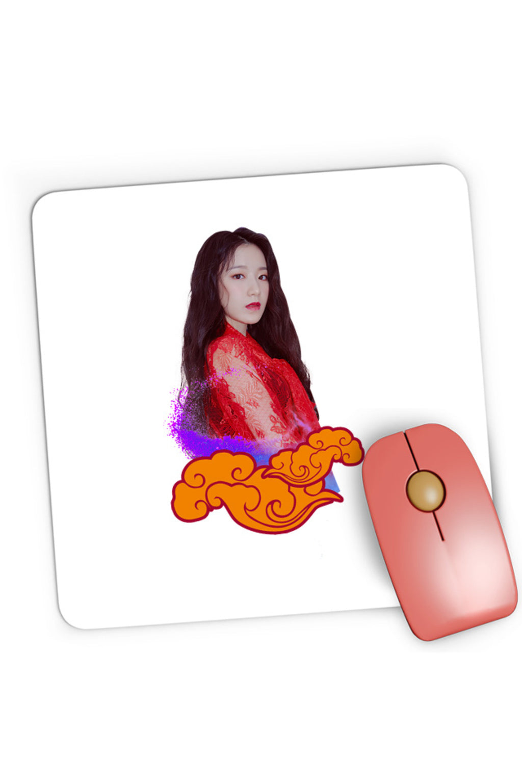 Mousepad Gaming I-DLE Clouds Gorgeous Woman Singer Talent, 21x19 cm