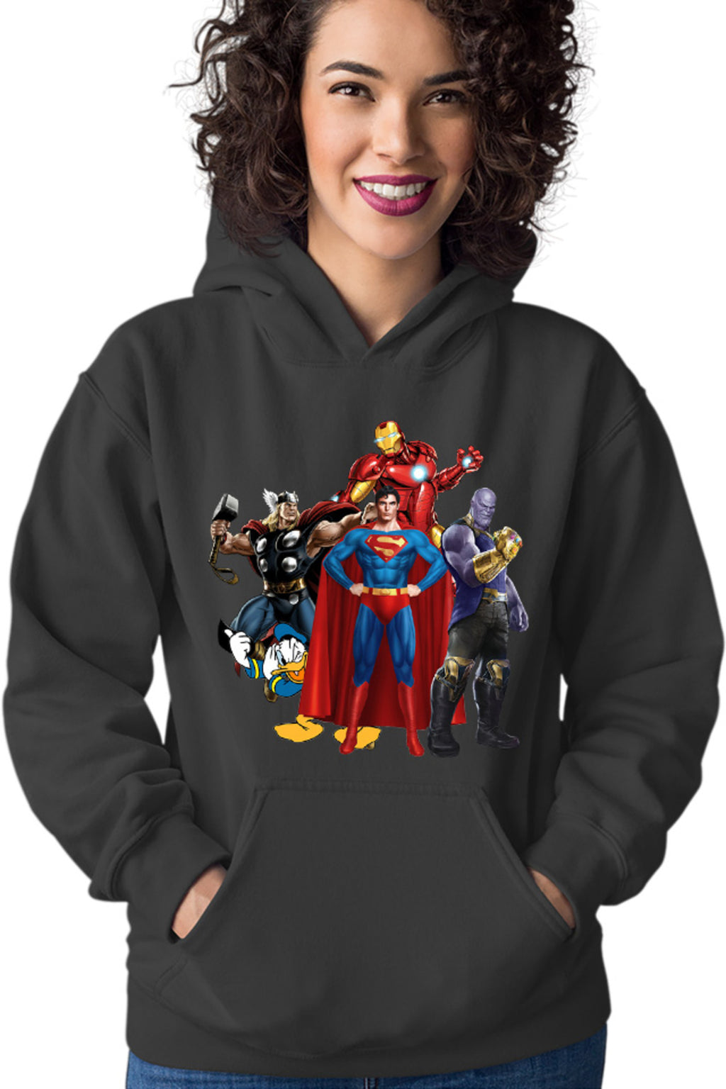 Hanorac dama Thor Donald Duck Superman Ironman Thanos Villian Hero Cool