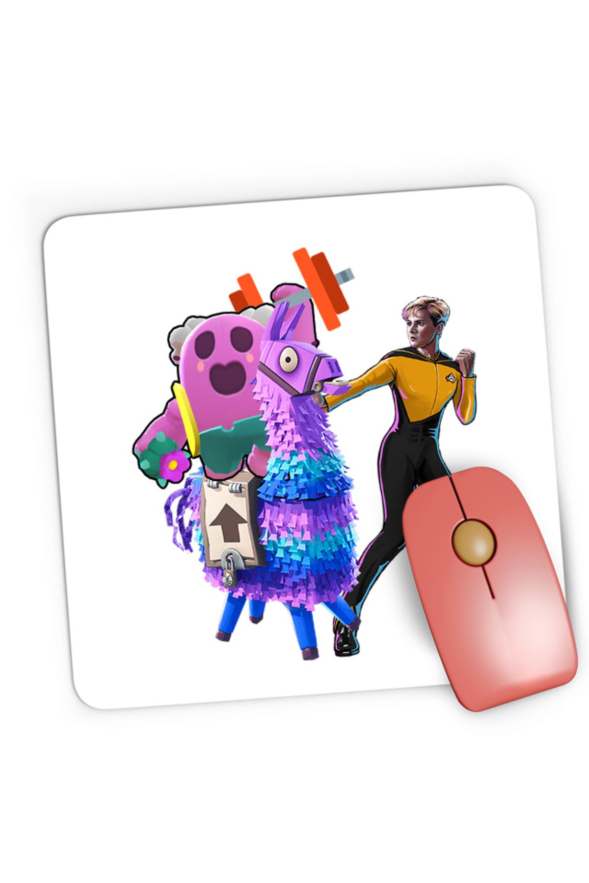 Mousepad Gaming Brawl Stars Lift Hero Trek Fortnite Goat Battleroyale, 21x19 cm