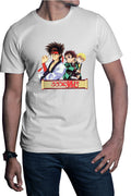 Tricou barbati Rurouni Kenshin Sanosuke Tanjiro Zenitsu Scared