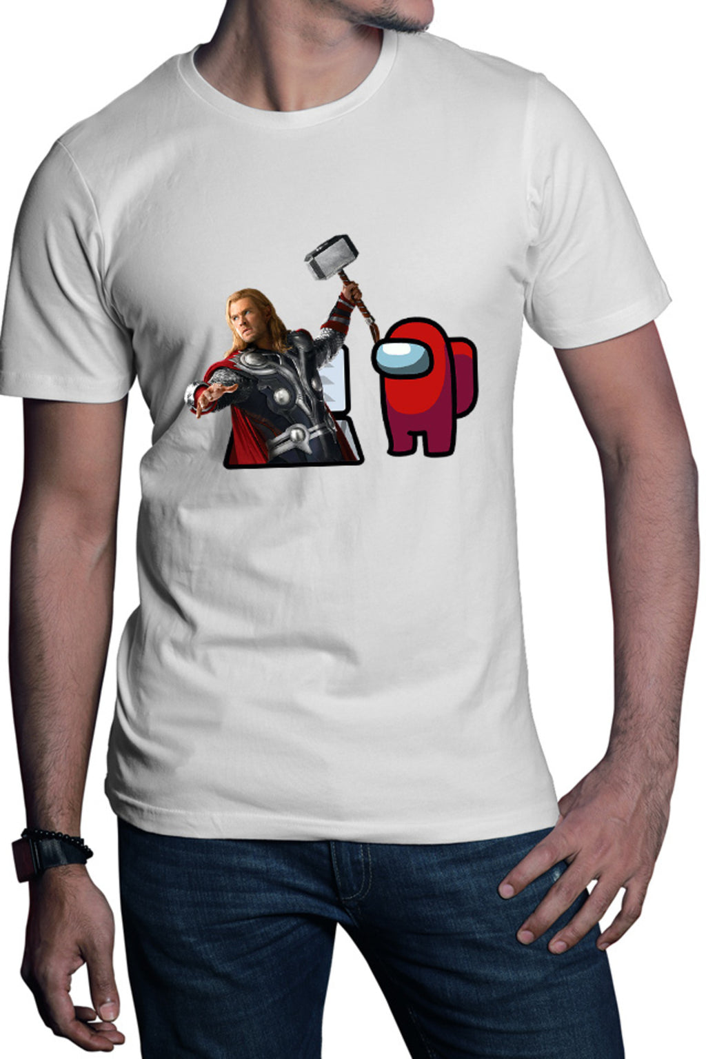 Tricou barbati Thor Among Us Suspicious Vent Hammer Gameplay Puzzle