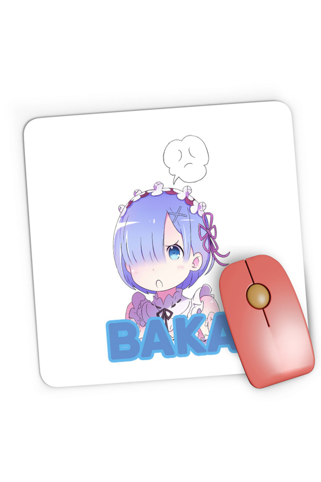 Mousepad Gaming Re Zero REM Baka Tappei Nagatsuki Isekai Light Novel, 21x19 cm