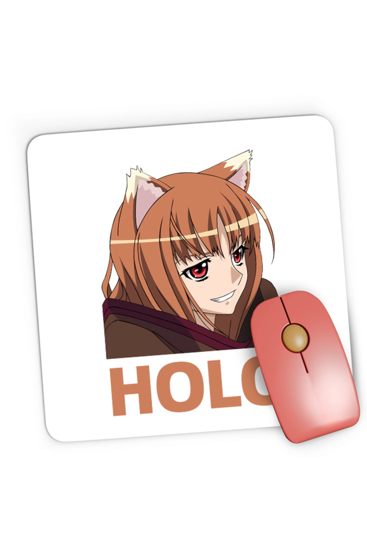 Mousepad Gaming Spice And Wolf Holo Funny Face Anime Japan, 21x19 cm
