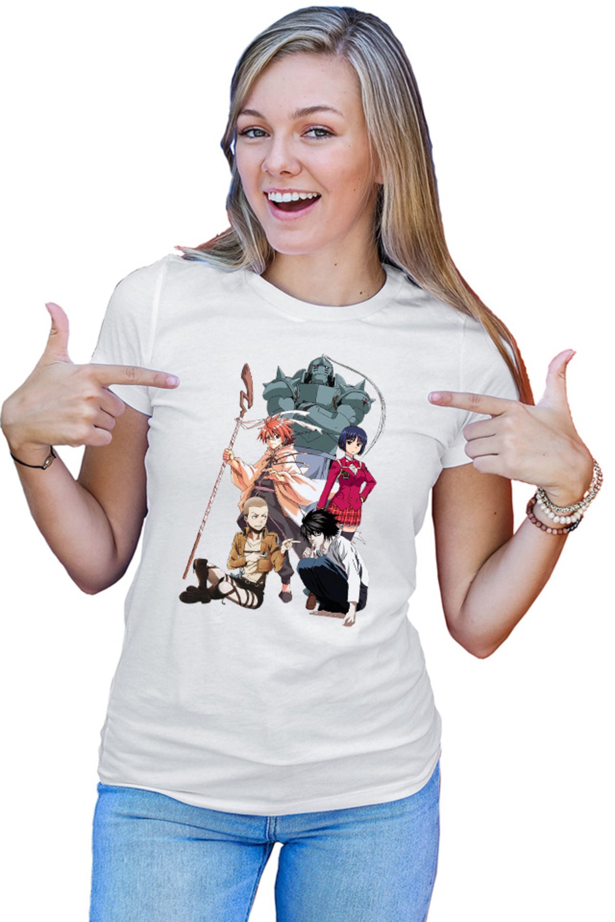 Tricou dama UQ Holder Negi Orte Connie Attack on Titan Death Note