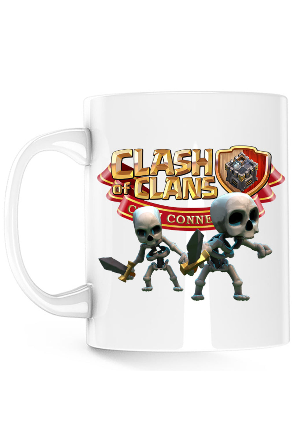 Cana Clash of Clans Skeletons Team Tank Sword Fighters Logo, alba, 330 ml
