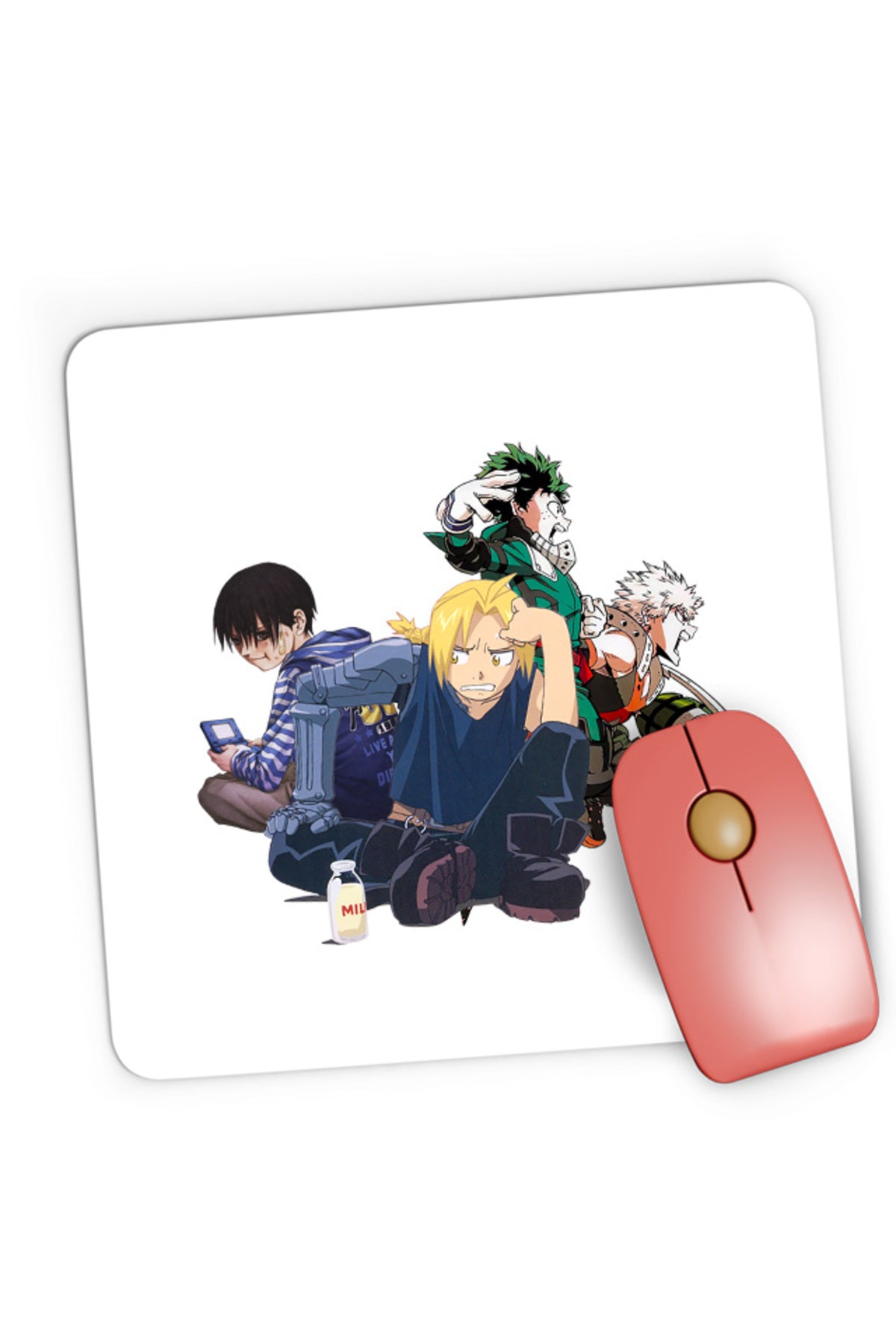 Mousepad Gaming Btooom! Kou My Hero Academia Ikuzu Katsuki Milk Force Explosion, 21x19 cm
