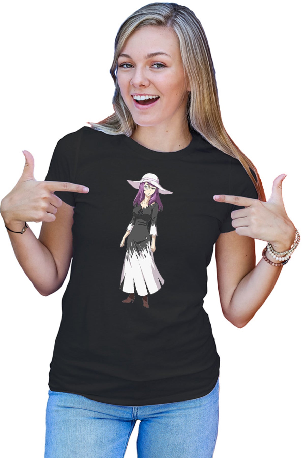 Tricou dama Muhyo Roji Kurotori Rio Paranormal Ghost Exorcist Glasses