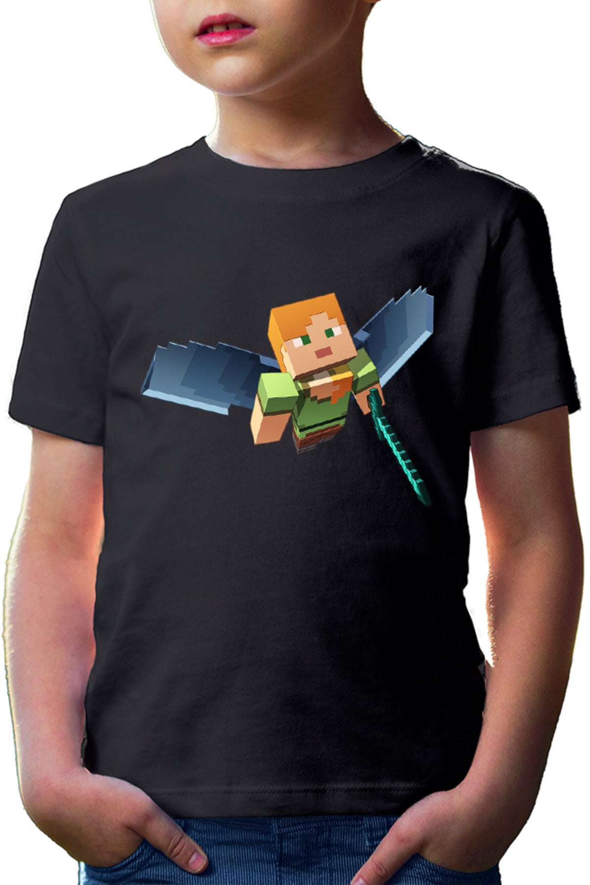 Tricou copii Minecraft Elytra Nether End Fly Dragon End Game