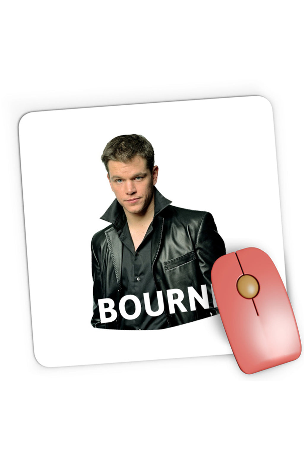 Mousepad Gaming Bourne Matt Damon Celebrity Identity Theatrical Films, 21x19 cm