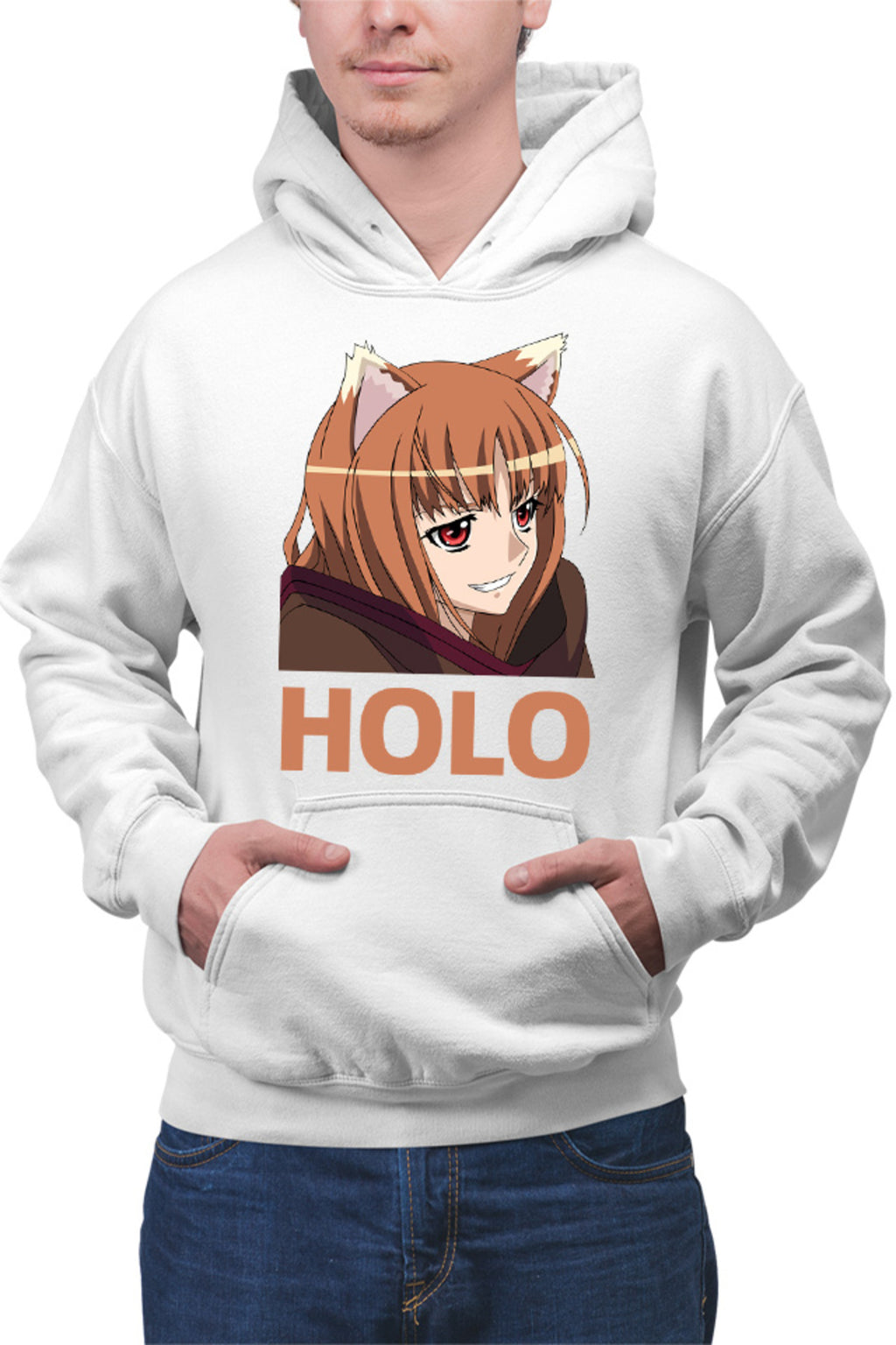 Hanorac barbati Spice And Wolf Holo Funny Face Anime Japan