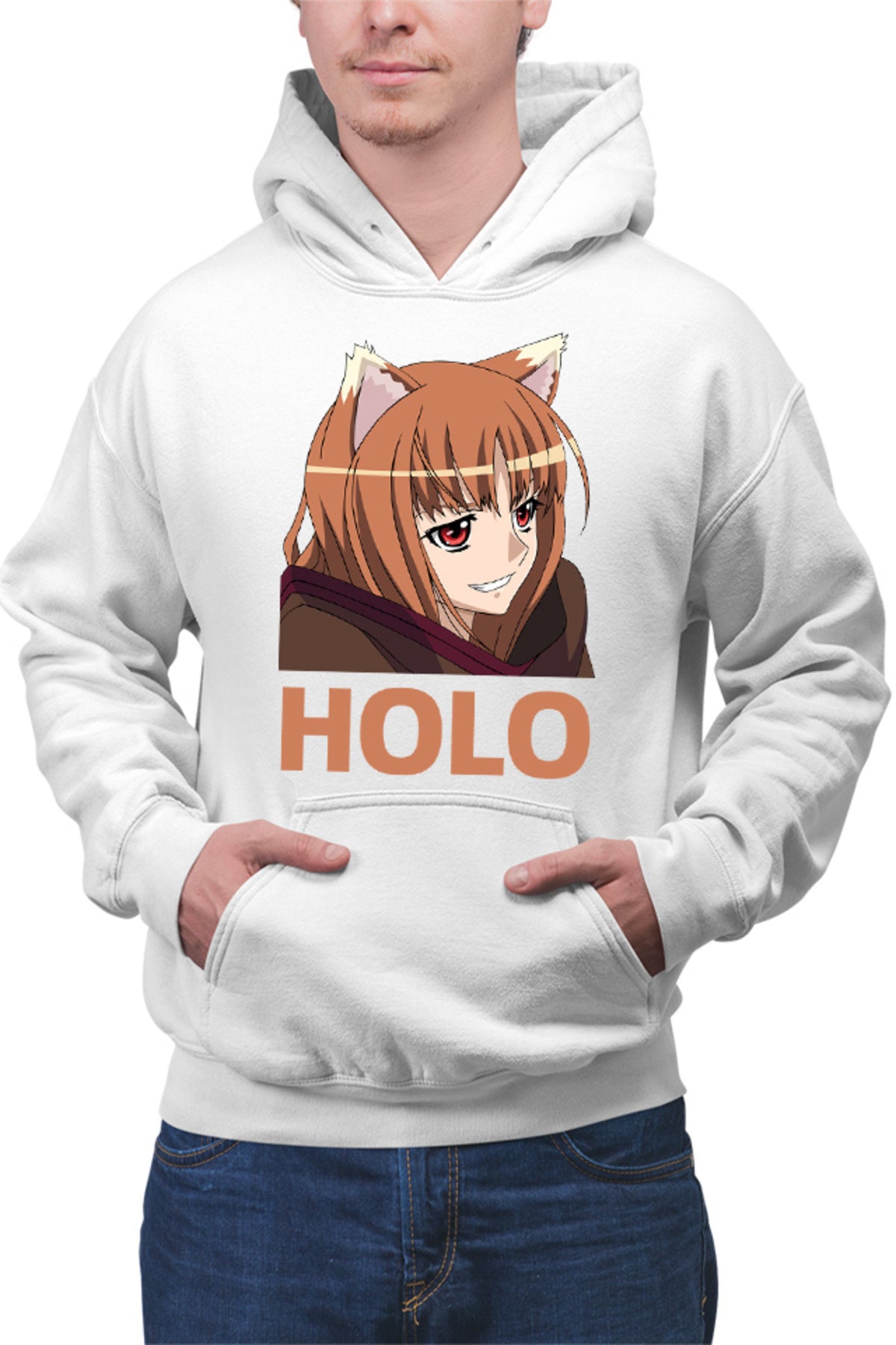 Hanorac barbati Spice And Wolf Holo Funny Face Anime Japan