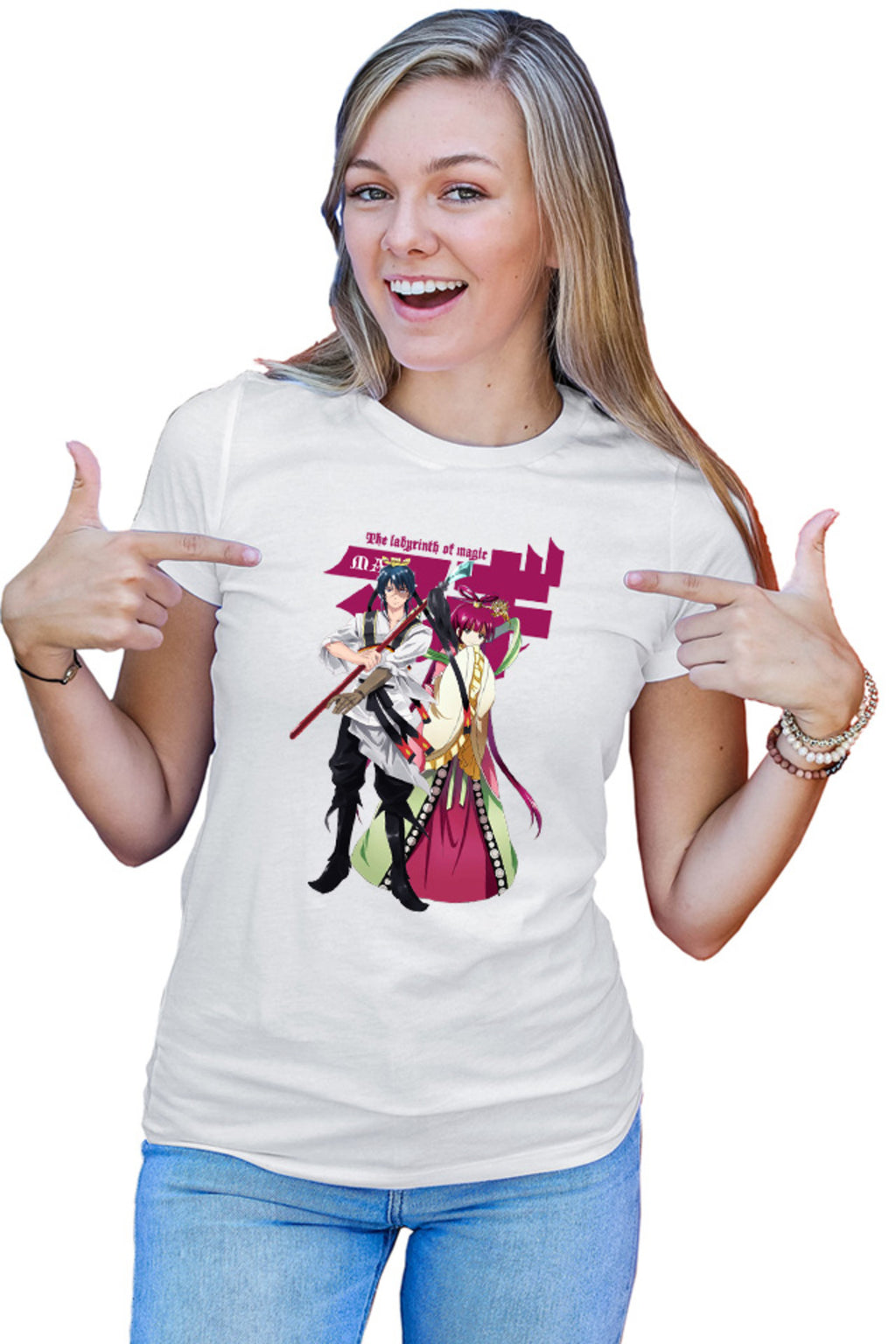 Tricou dama Magi The Labyrinth of Magic Kougyoku Queen Hakuryuu Guardian