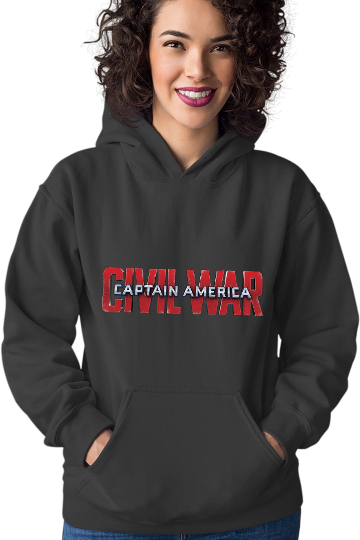 Hanorac dama Captain America Logo Civil Avengers Nice Beautiful Bold