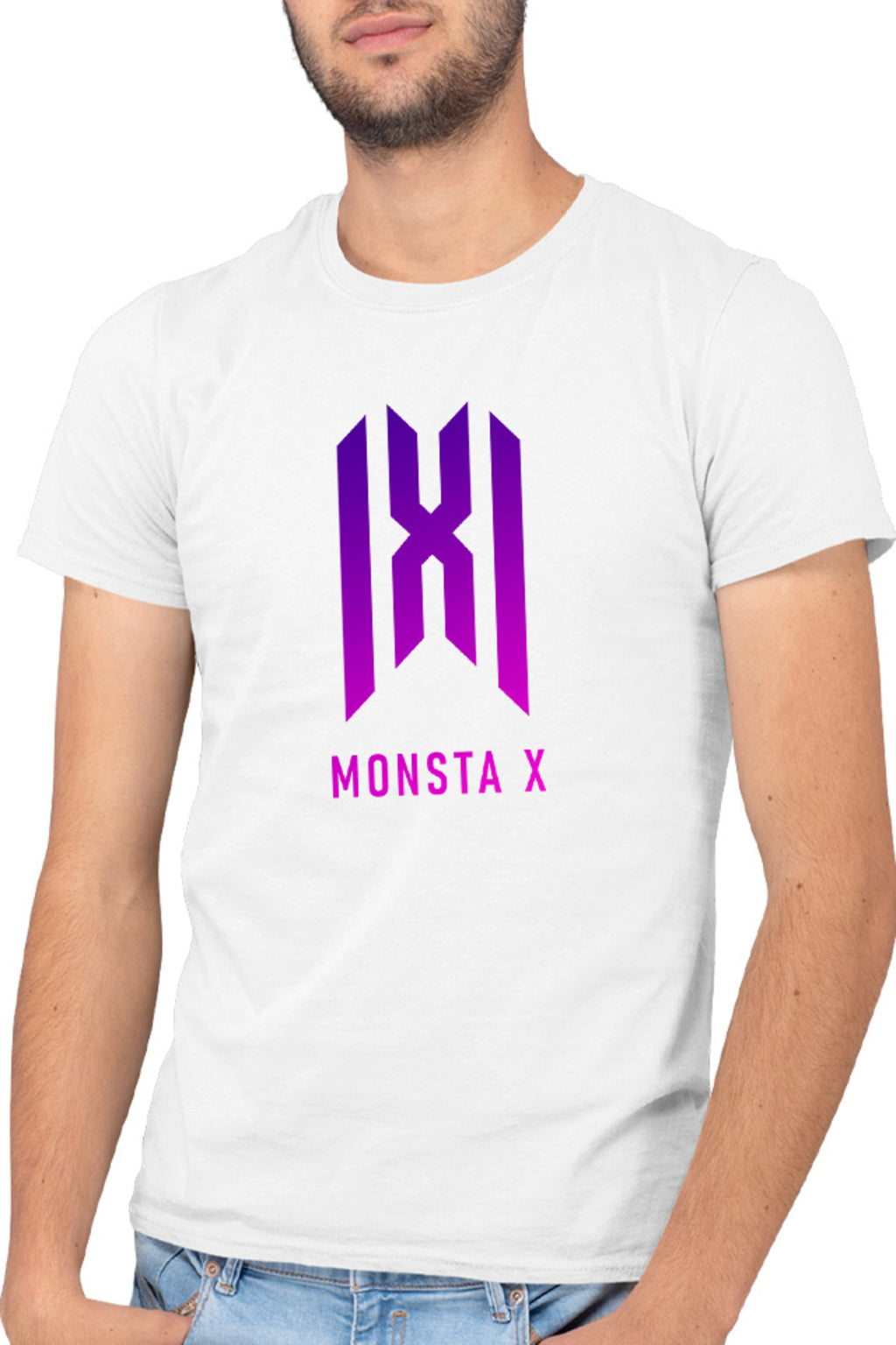 Tricou barbati Monsta X Logo Merch K-Pop Album New Come Back