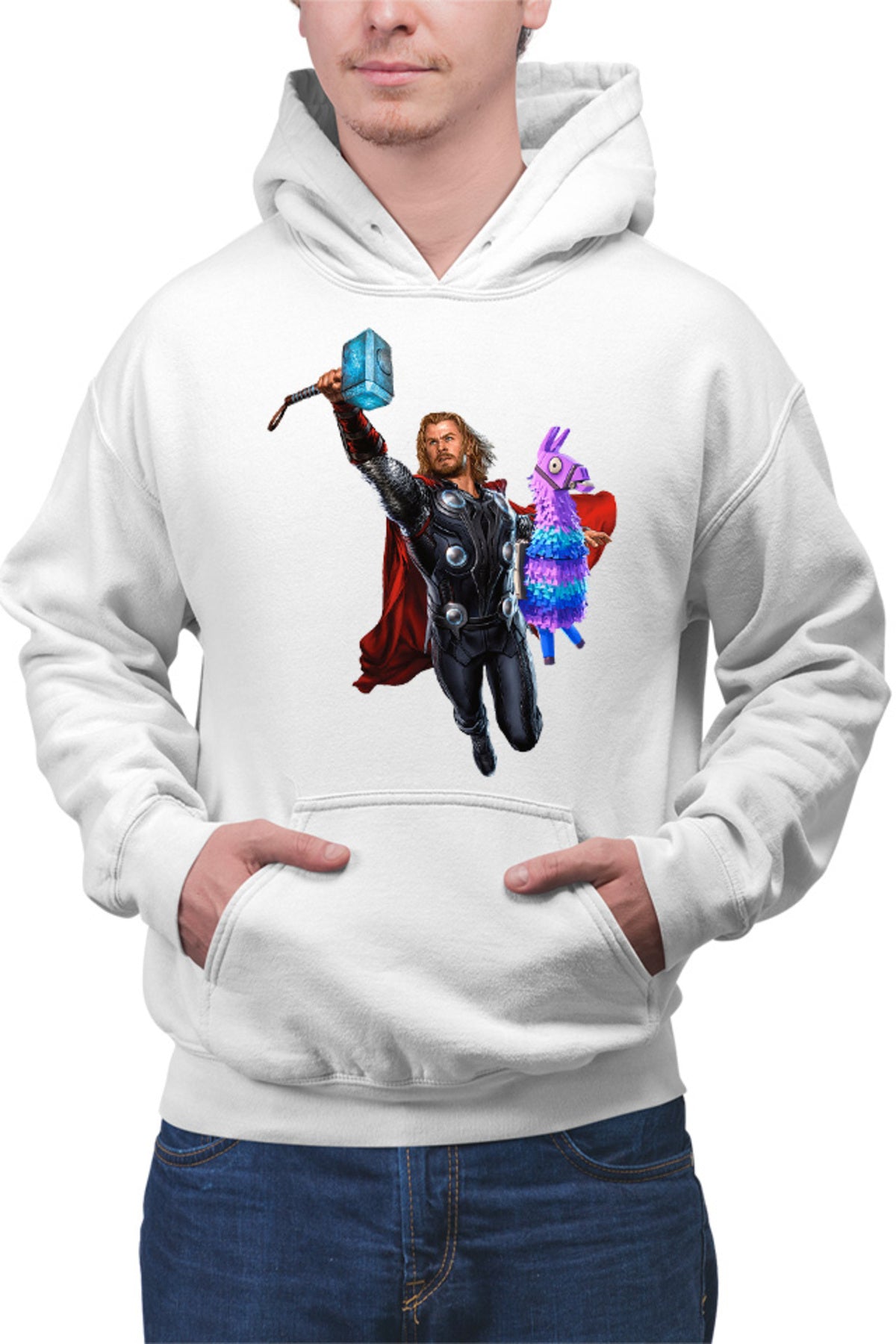 Hanorac barbati Thor Fortnite Goat Colorful Jump Pet Beloved Favorite Animal
