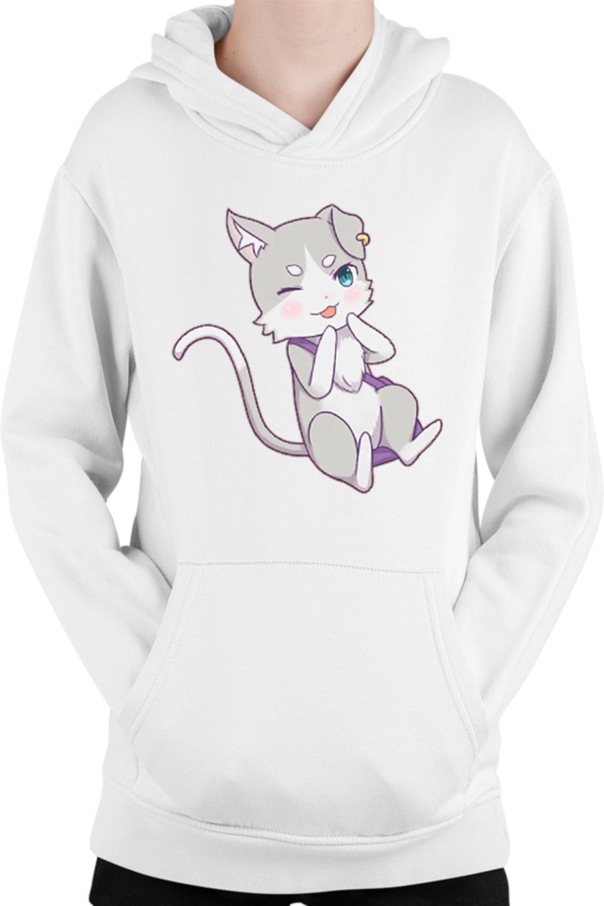Hanorac copii Re Zero Emilia's Cat Kawaii Magic Action Paranormal
