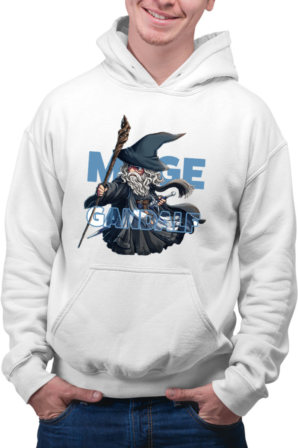 Hanorac barbati Lord of the Rings Mage Gandalf Chibi Cute Power