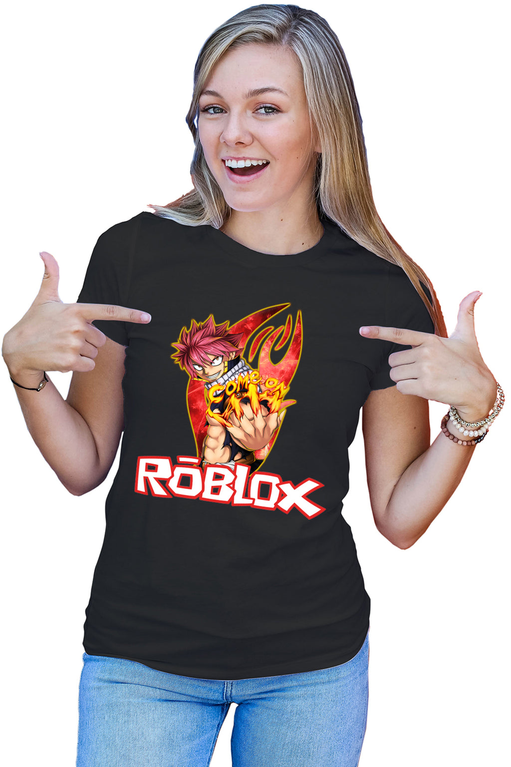 Tricou dama Fairy Tail Natsu Roblox Studio Creator