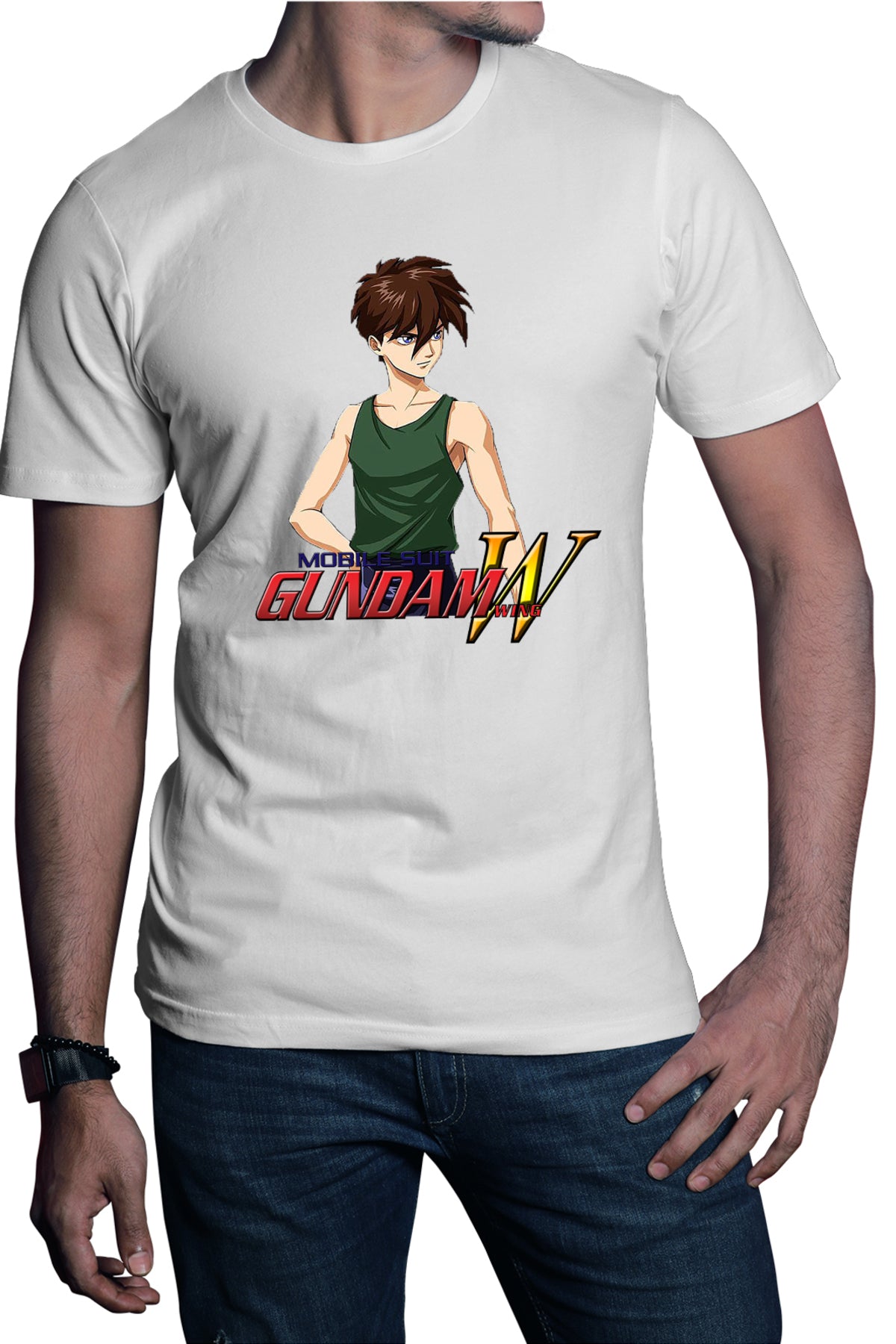 Tricou barbati dam Wing Heero Angry Guy Anime Eater