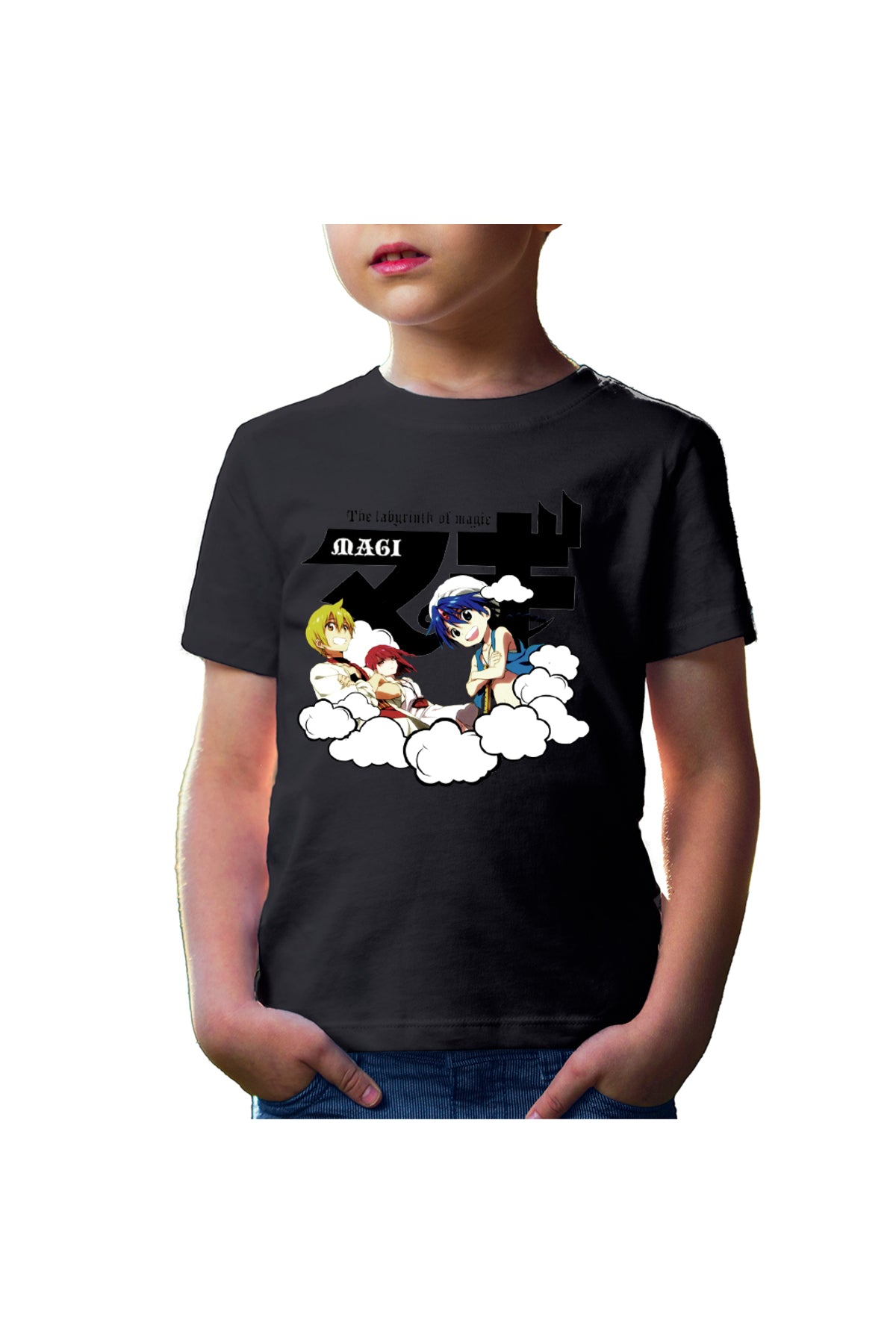 Tricou copii Magi The Labyrinth of Magic Protagonists Group Clouds
