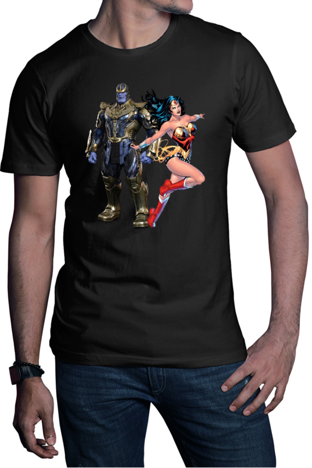 Tricou barbati Thanos Wonder Woman Hero Villian Star