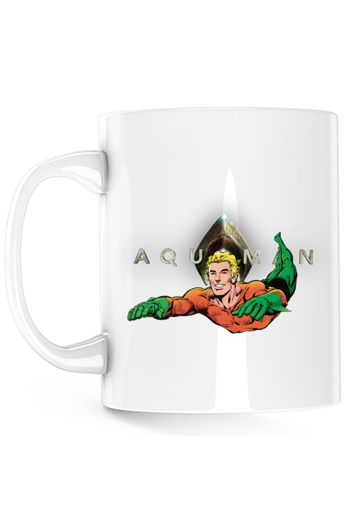 Cana Aquaman Logo Jump Water Swim Hero Strong, alba, 330 ml