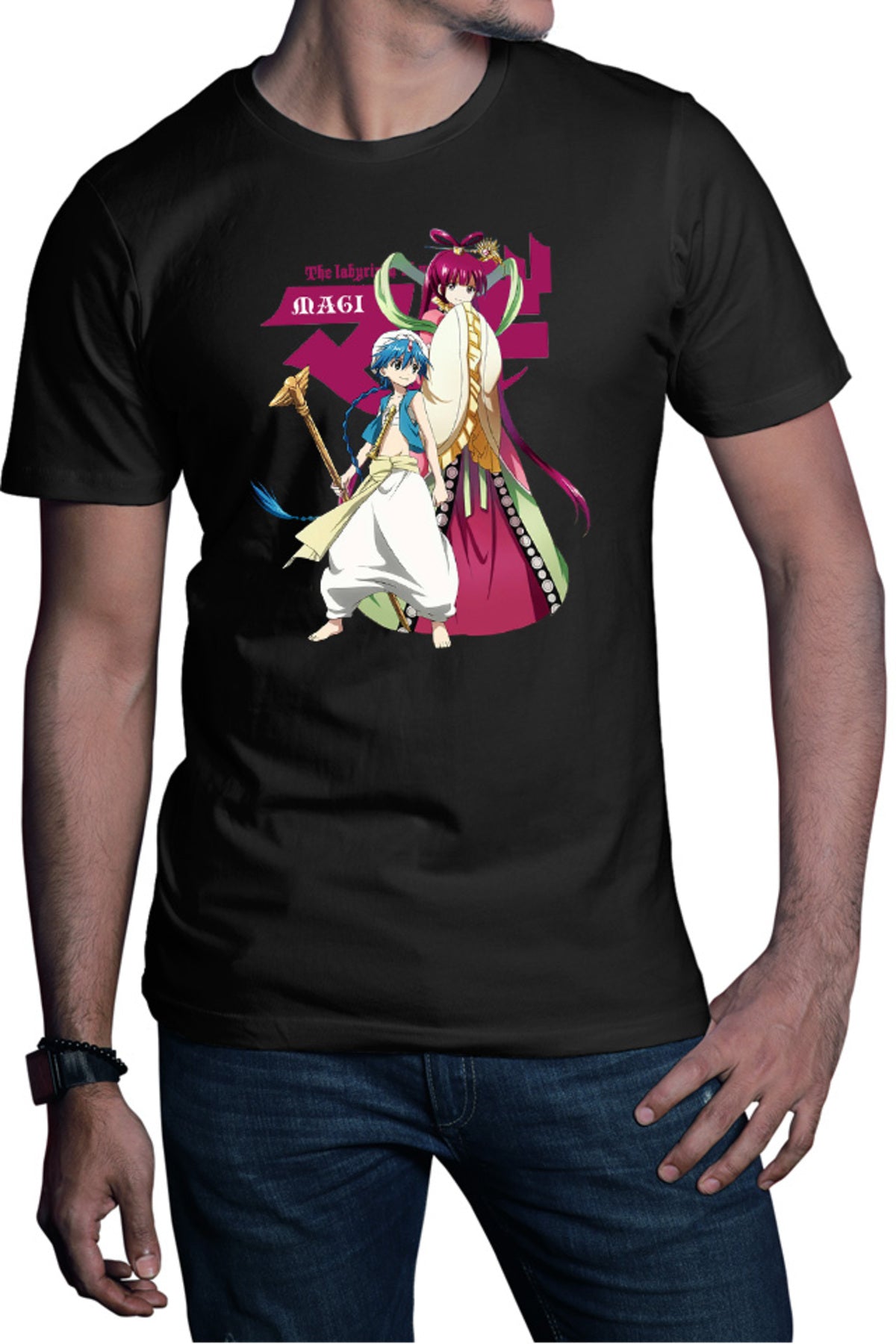 Tricou barbati Magi The Labyrinth of Magic Kougyoku Queen Alladin Meeting