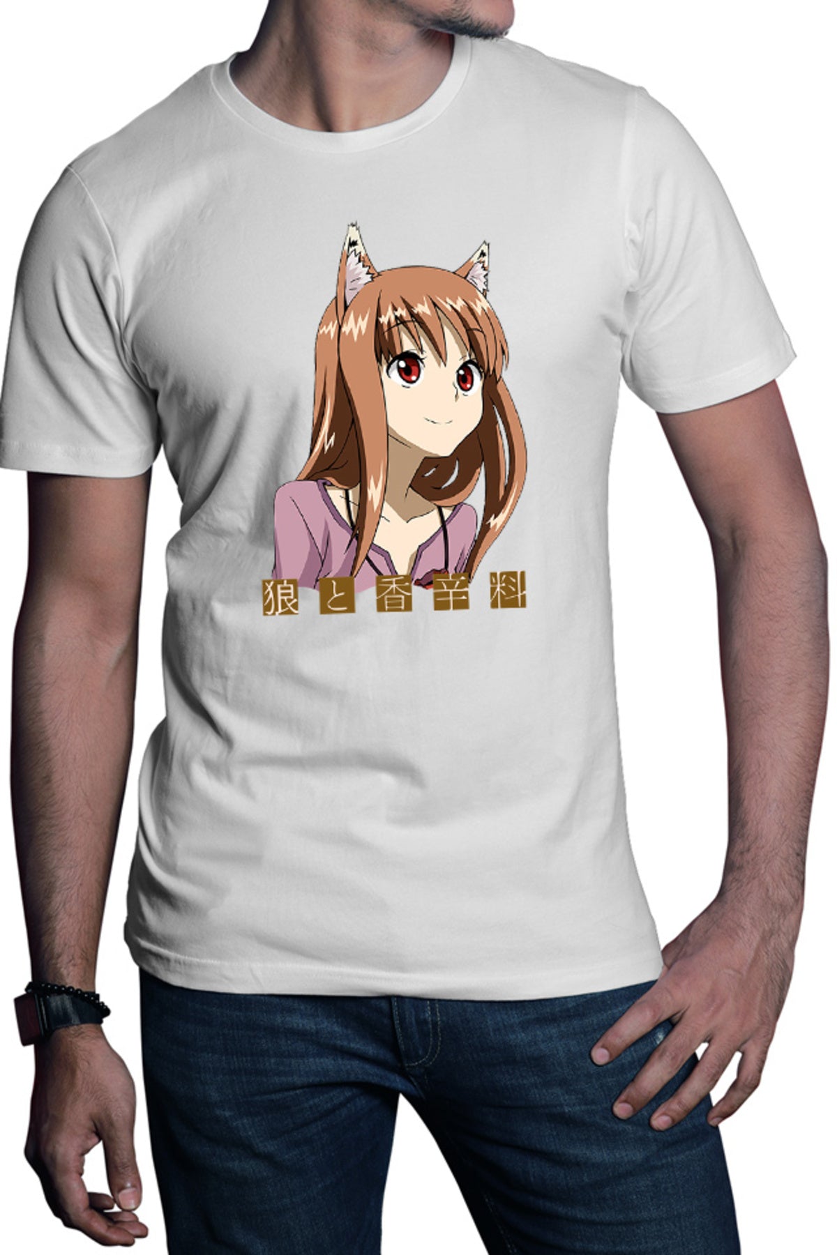 Tricou barbati Spice And Wolf Holo Small Fox Furry Funimation
