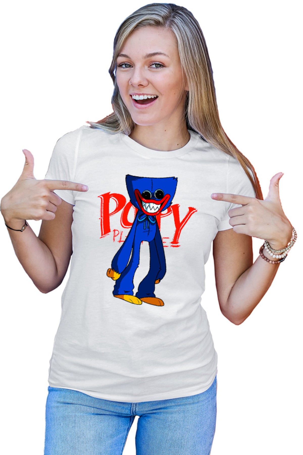 Tricou dama Huggy Wuggy Horror RPG Game Puzzle Poppy Play Time
