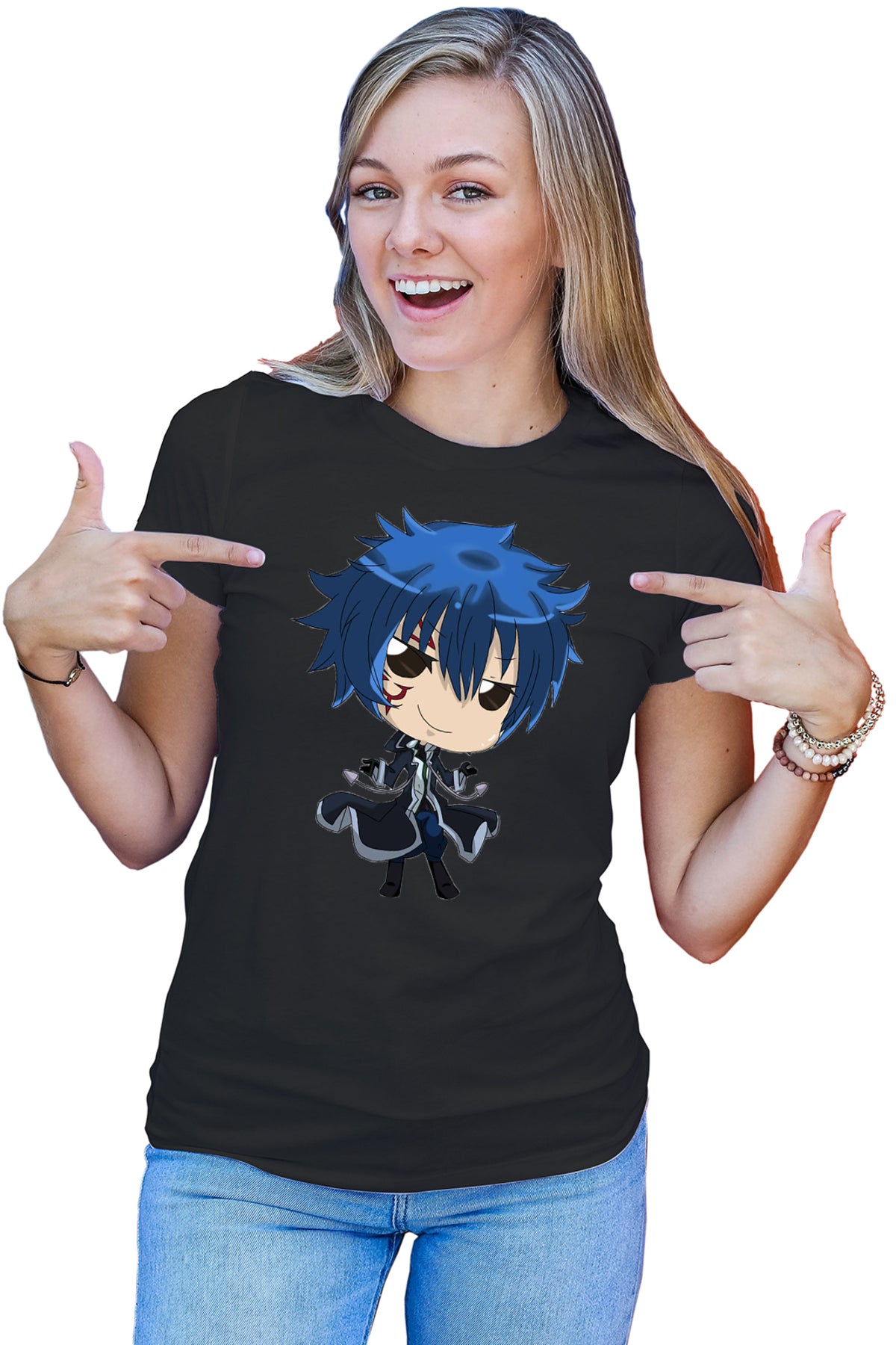 Tricou dama Fairy Tail Gray Fullbuster Police Friends
