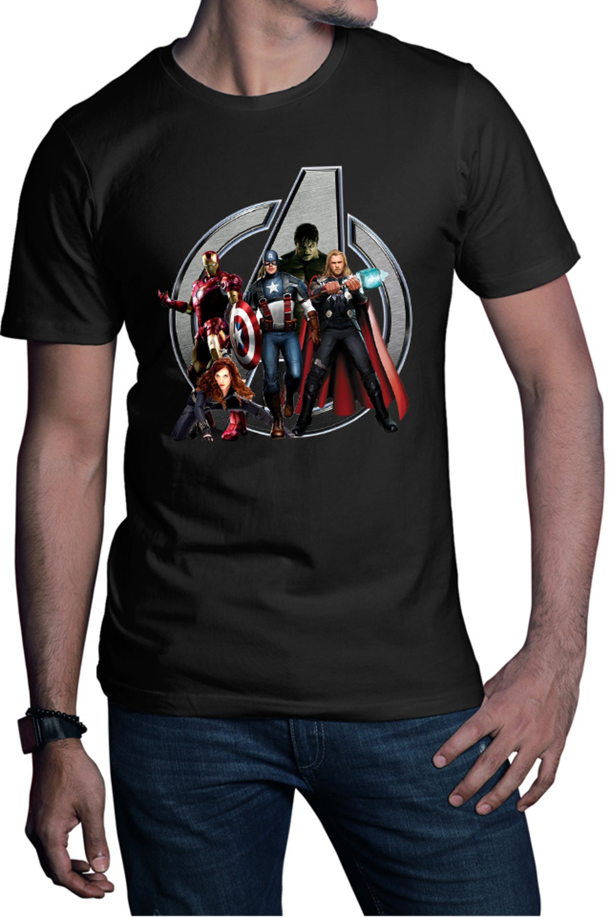 Tricou barbati Thor Avangers Hulk Iron Man Captain America Allience Heroes