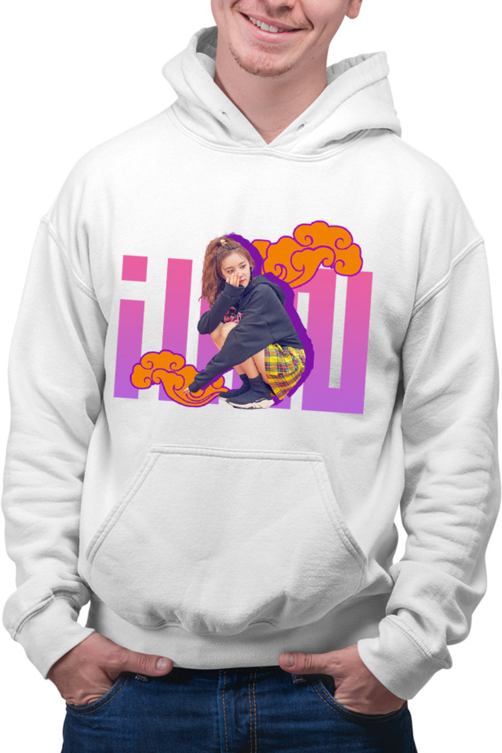 Hanorac barbati I-DLE Clouds Chinese Korean Minimalist Cute