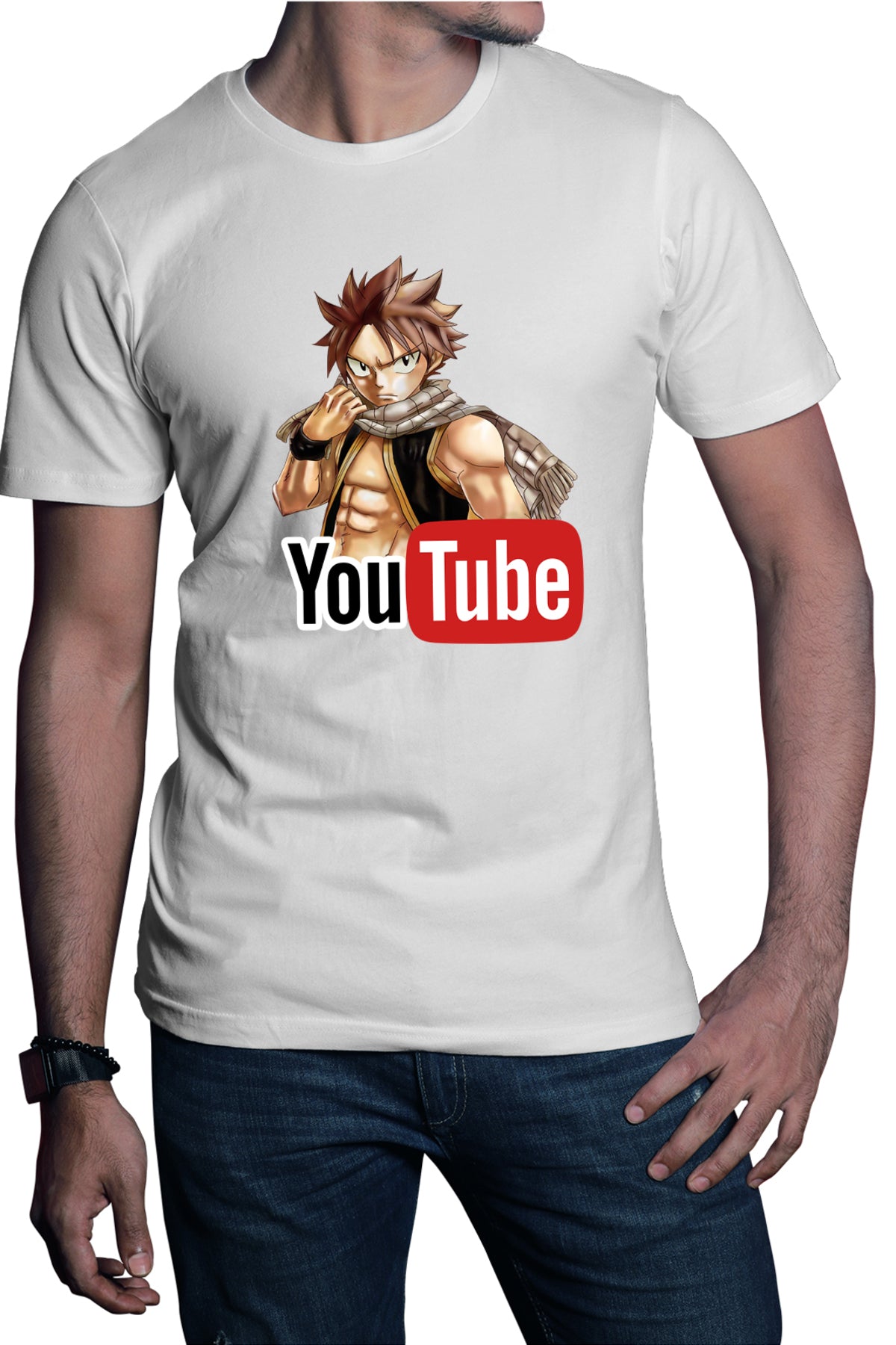 Tricou barbati Fairy Tail Youtube Creator Duplo Natsu