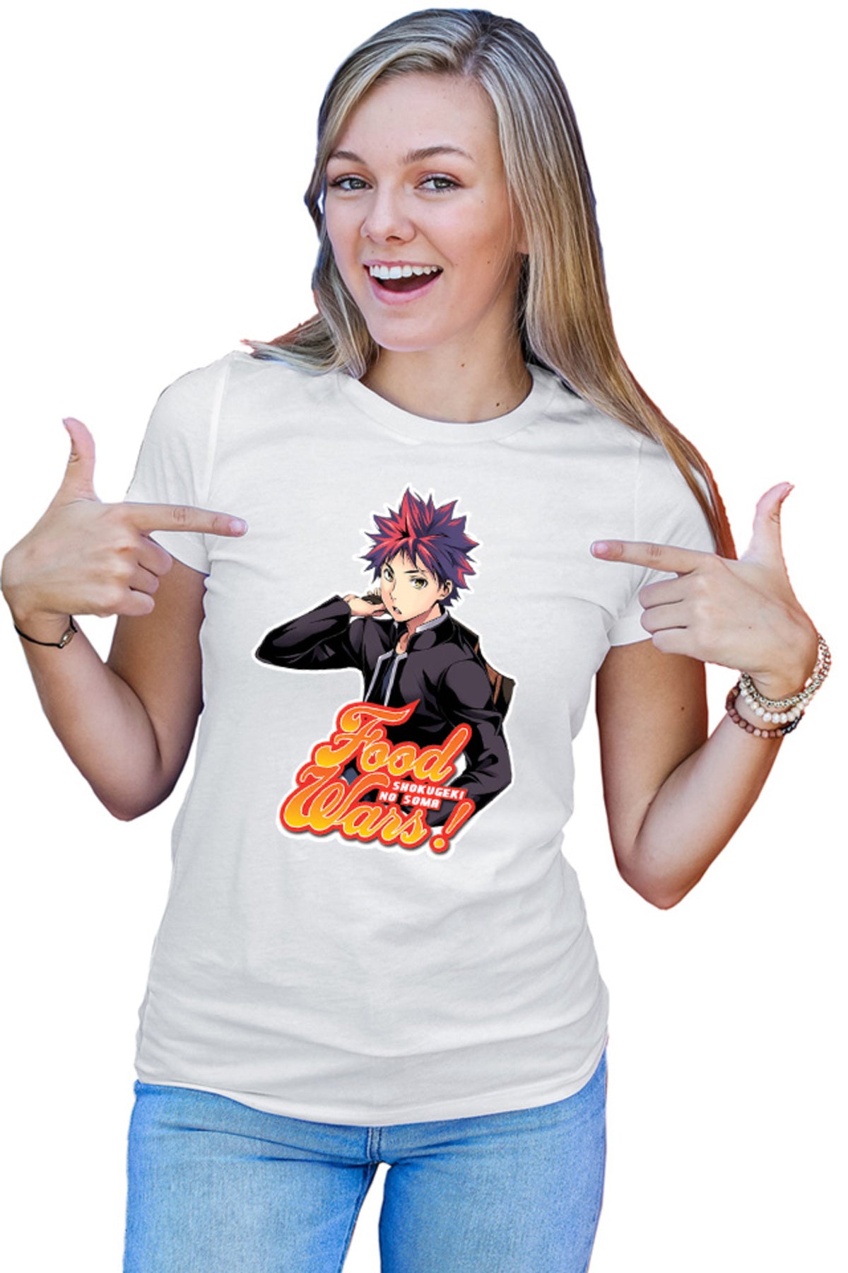 Tricou dama Food Wars Souma Student Style Action Shokugeki