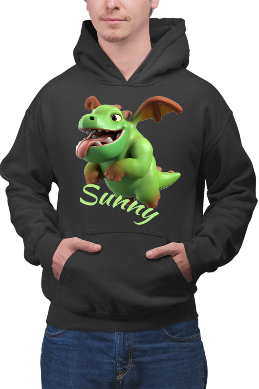 Hanorac barbati Clash of Clans Mini Dinosaur Happy Flying Positive Energy