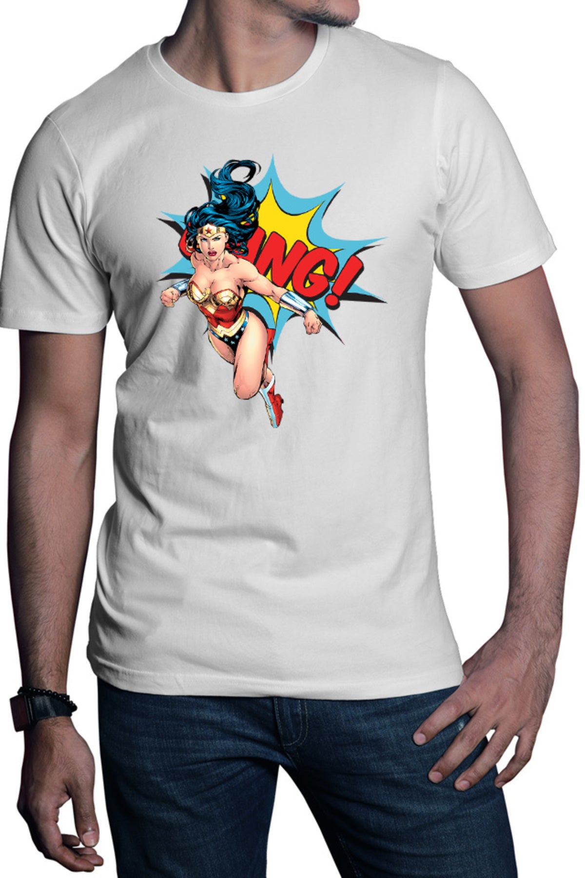 Tricou barbati Wonder Woman Bang Super Girl Powers Stunning Marvel Action