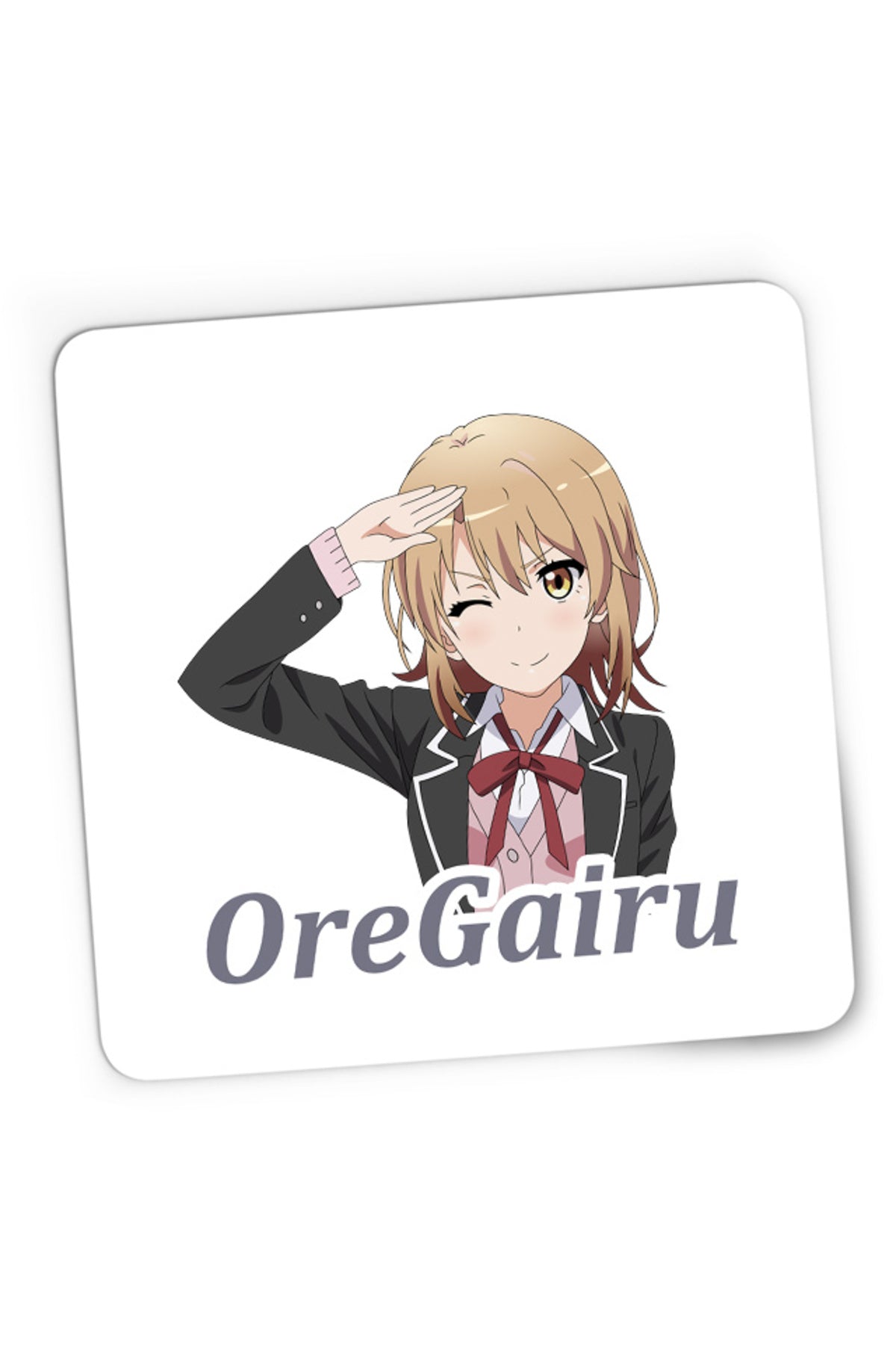 Mousepad Gaming OreGairu School Watari Wataru Mangaka Art, 21x19 cm