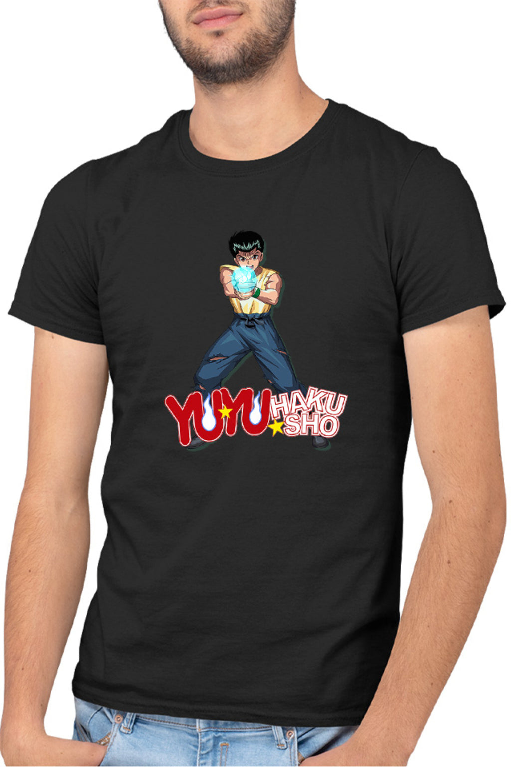Tricou barbati Yu Yu Hakusho Yusuke Urameshi Super Power Paranormal Anime