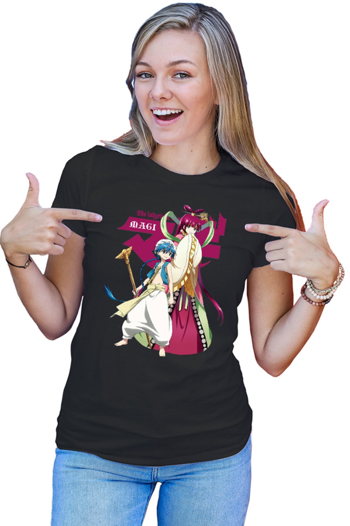 Tricou dama Magi The Labyrinth of Magic Kougyoku Queen Alladin Meeting