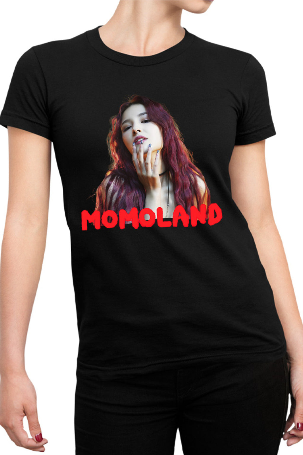 Tricou dama Momoland Red Head y K-Pop Idol Music