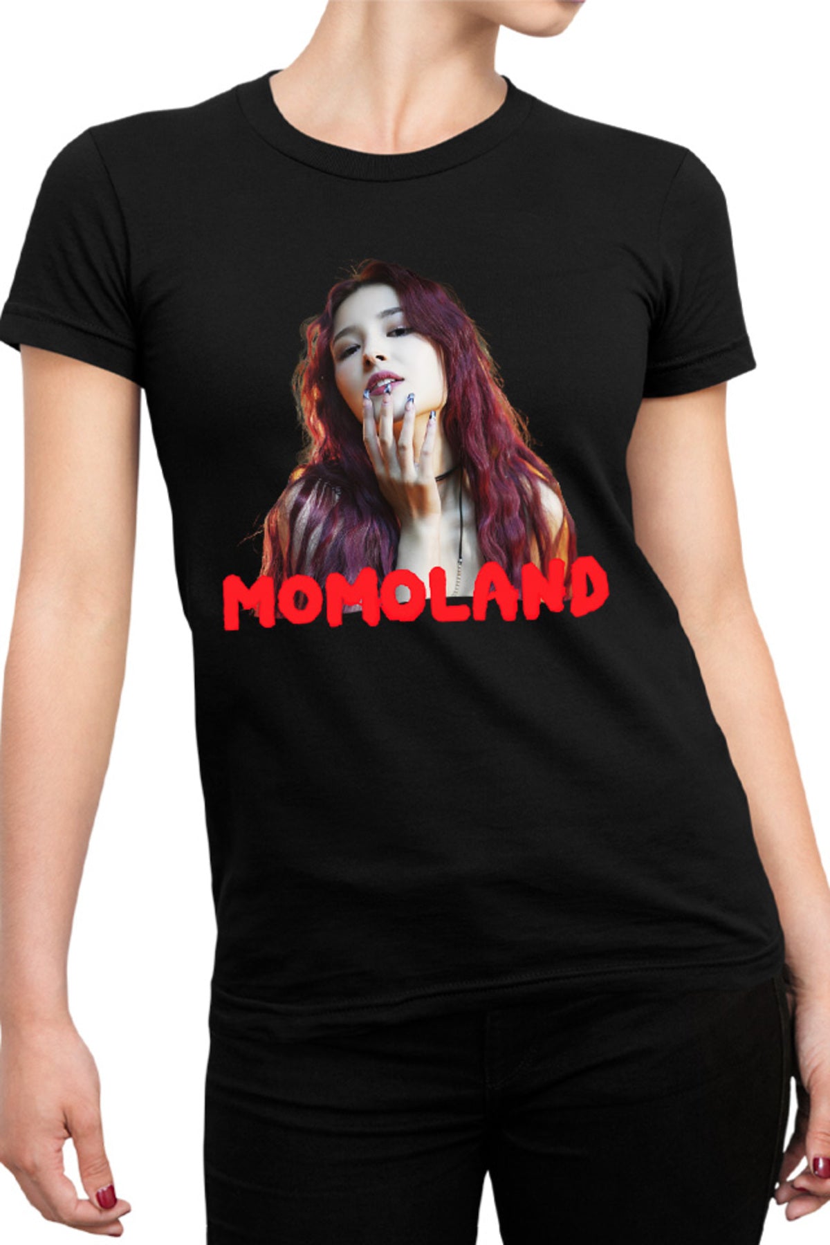 Tricou dama Momoland Red Head y K-Pop Idol Music