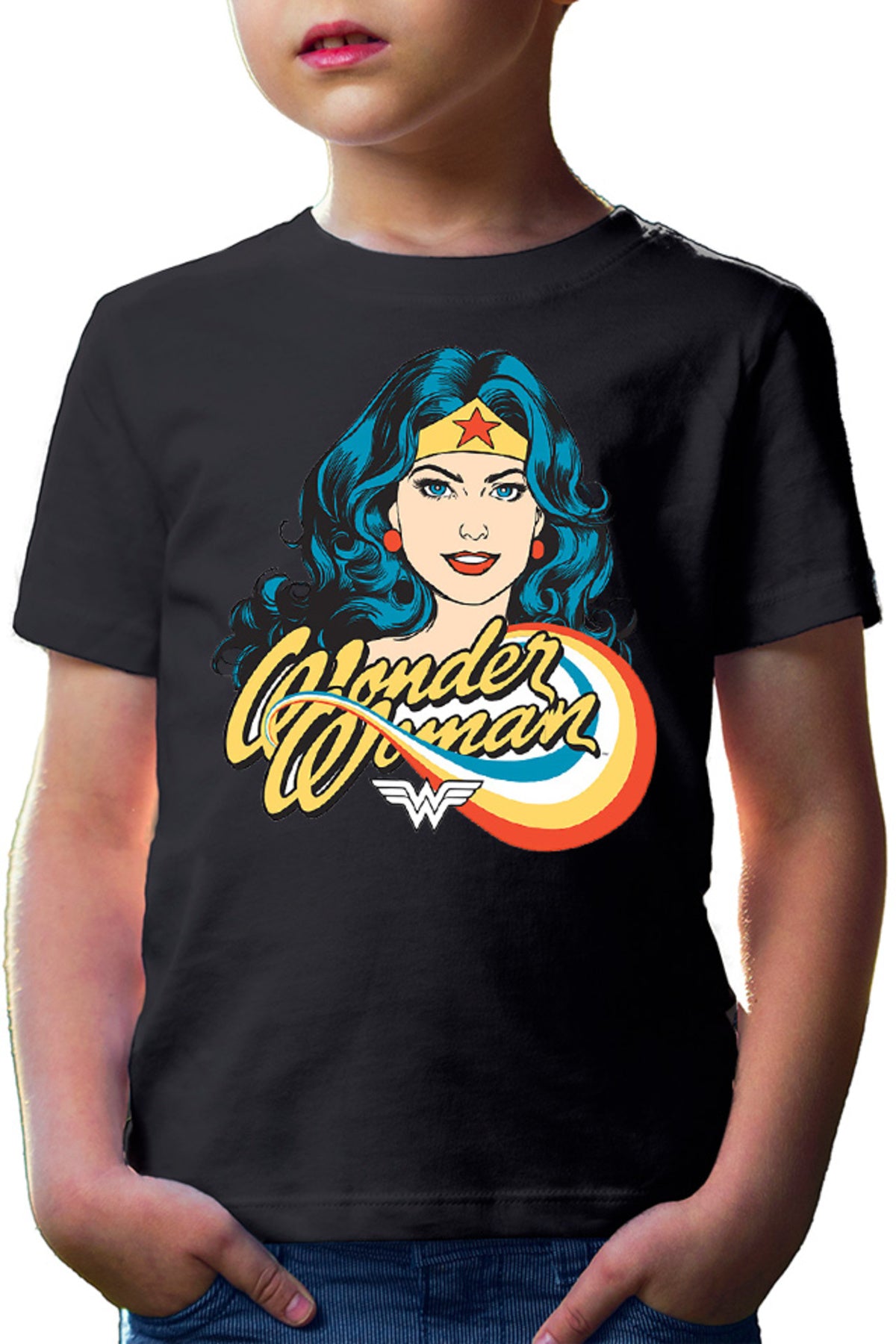 Tricou copii Wonder Woman Retro Comics Star Beautiful Power
