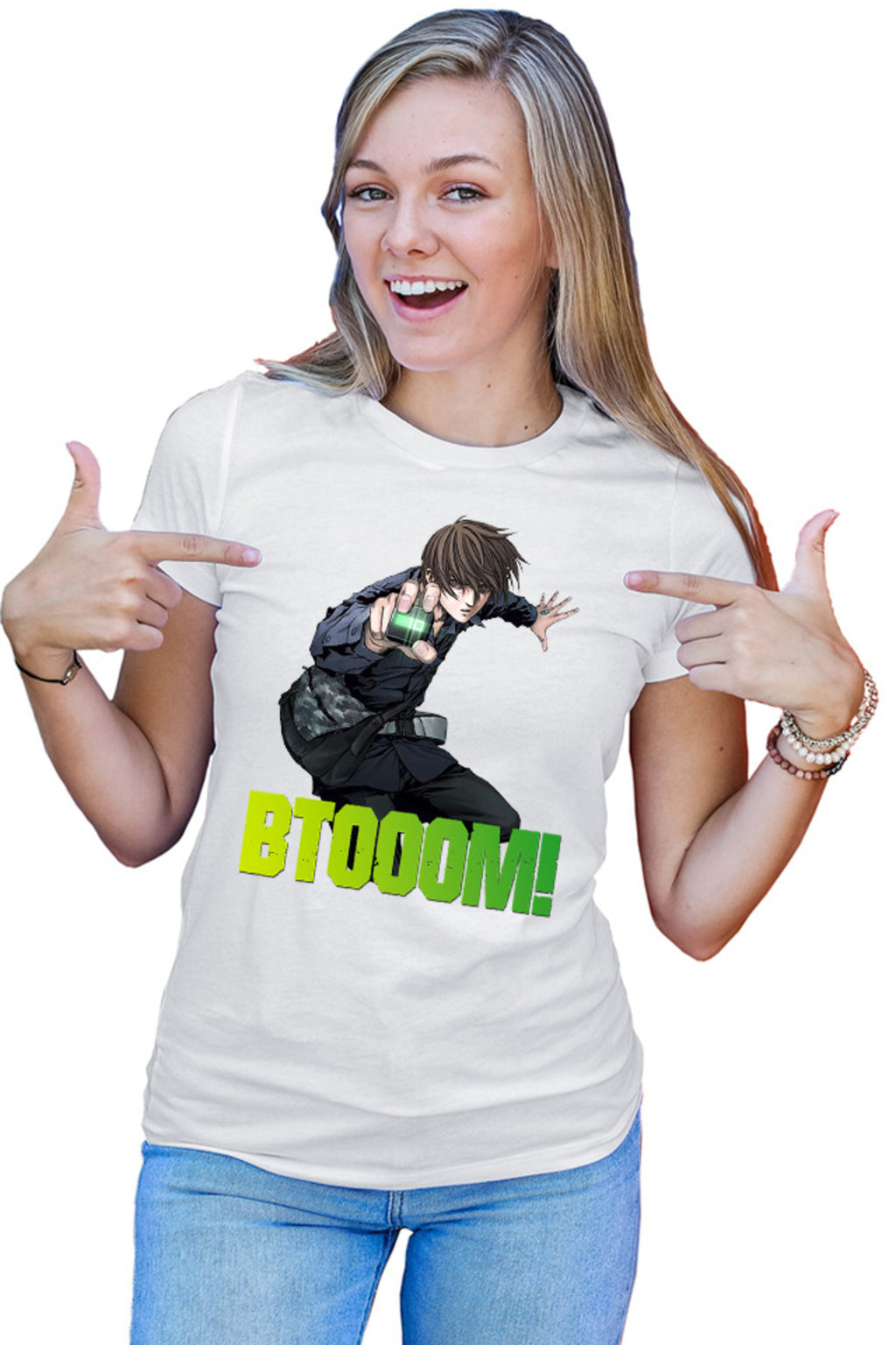 Tricou dama Btooom! Sakamoto Ryouta Student Trick Anime Action Gore