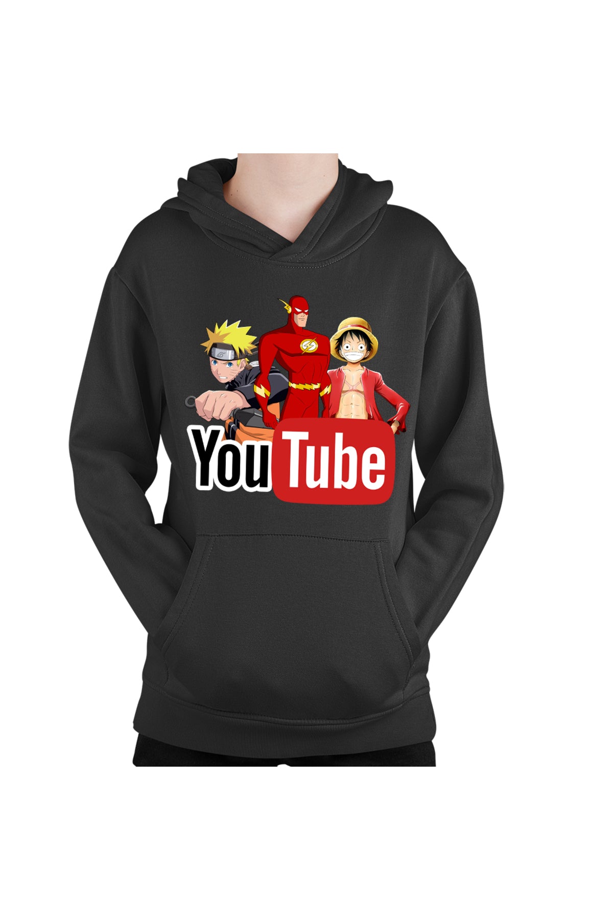 Hanorac copii The Flash Naruto One Piece Anime Cartoon