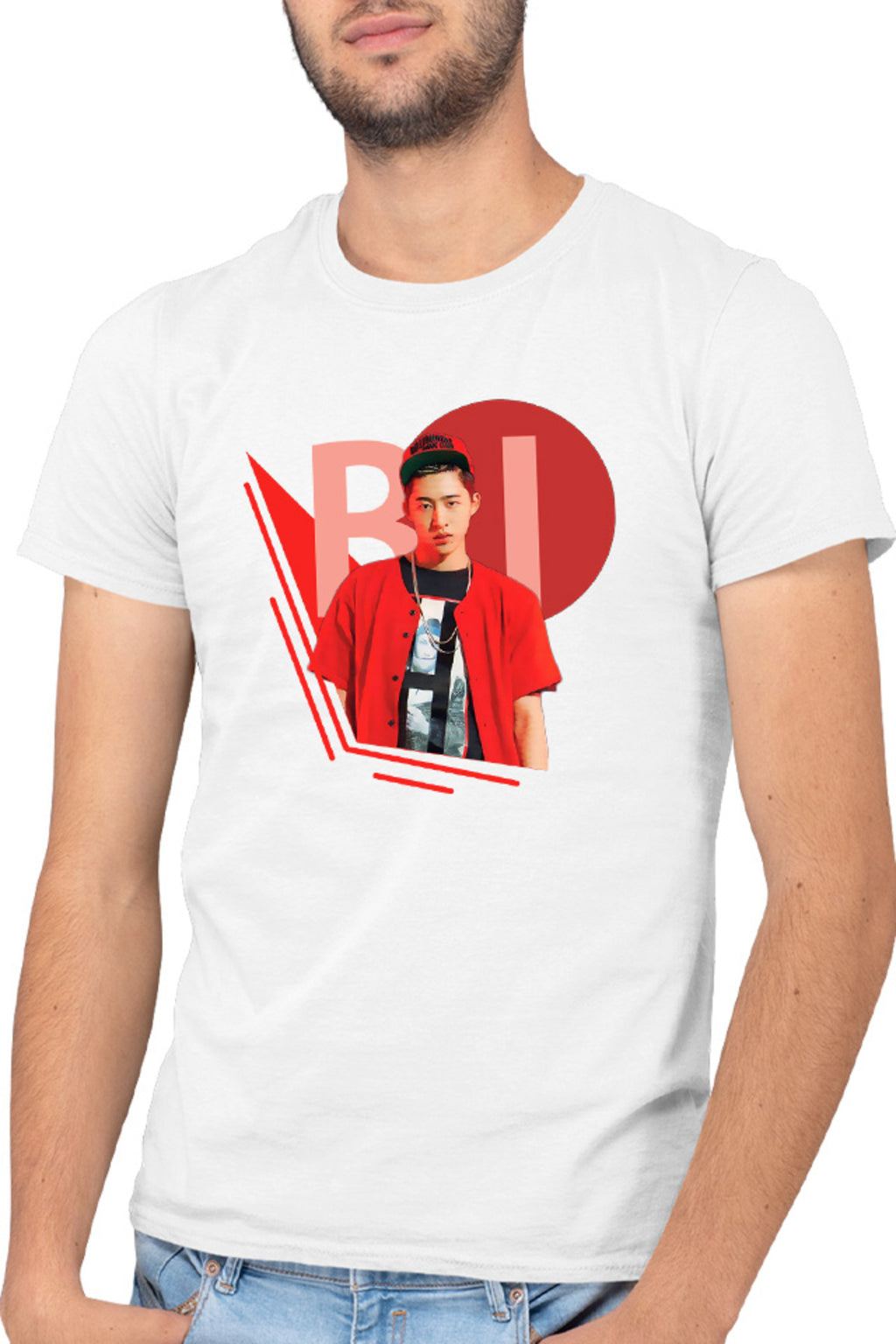 Tricou barbati iKon B.I. Rapper Korean Singer Kim Han-bin