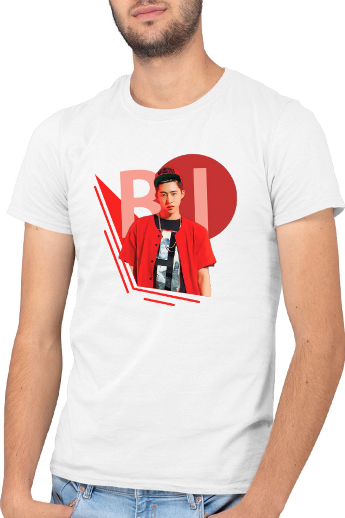 Tricou barbati iKon B.I. Rapper Korean Singer Kim Han-bin