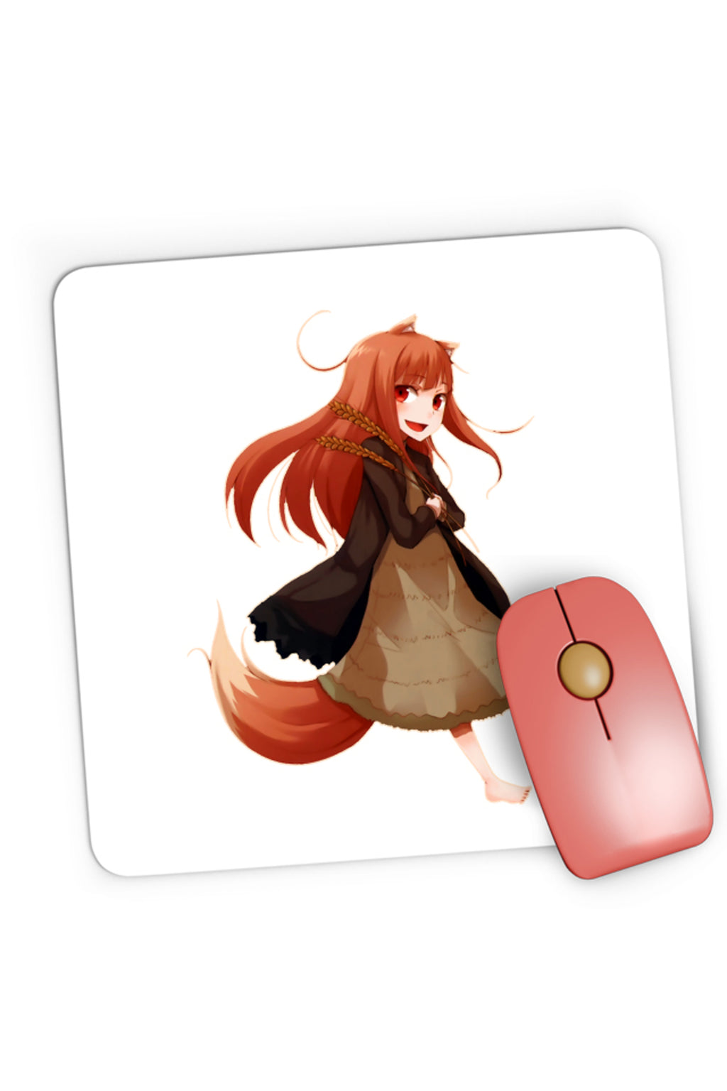 Mousepad Gaming Spice And Wolf Holo Fantasy Anime Medieval, 21x19 cm