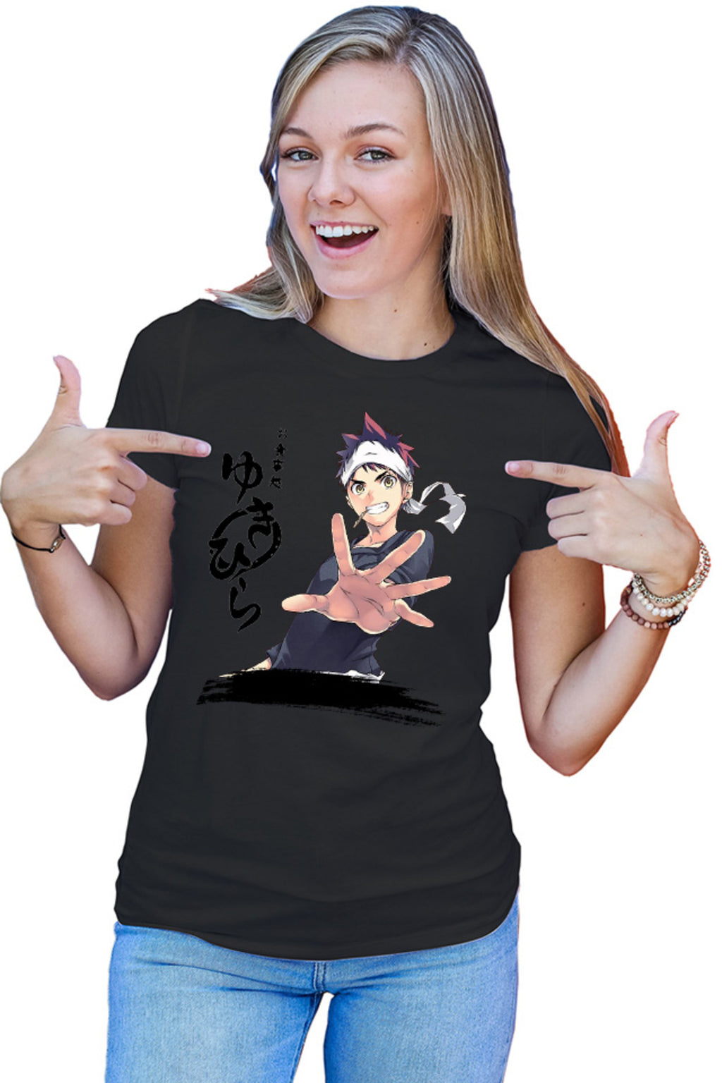 Tricou dama Food Wars Soma Hiragana Signature Horror