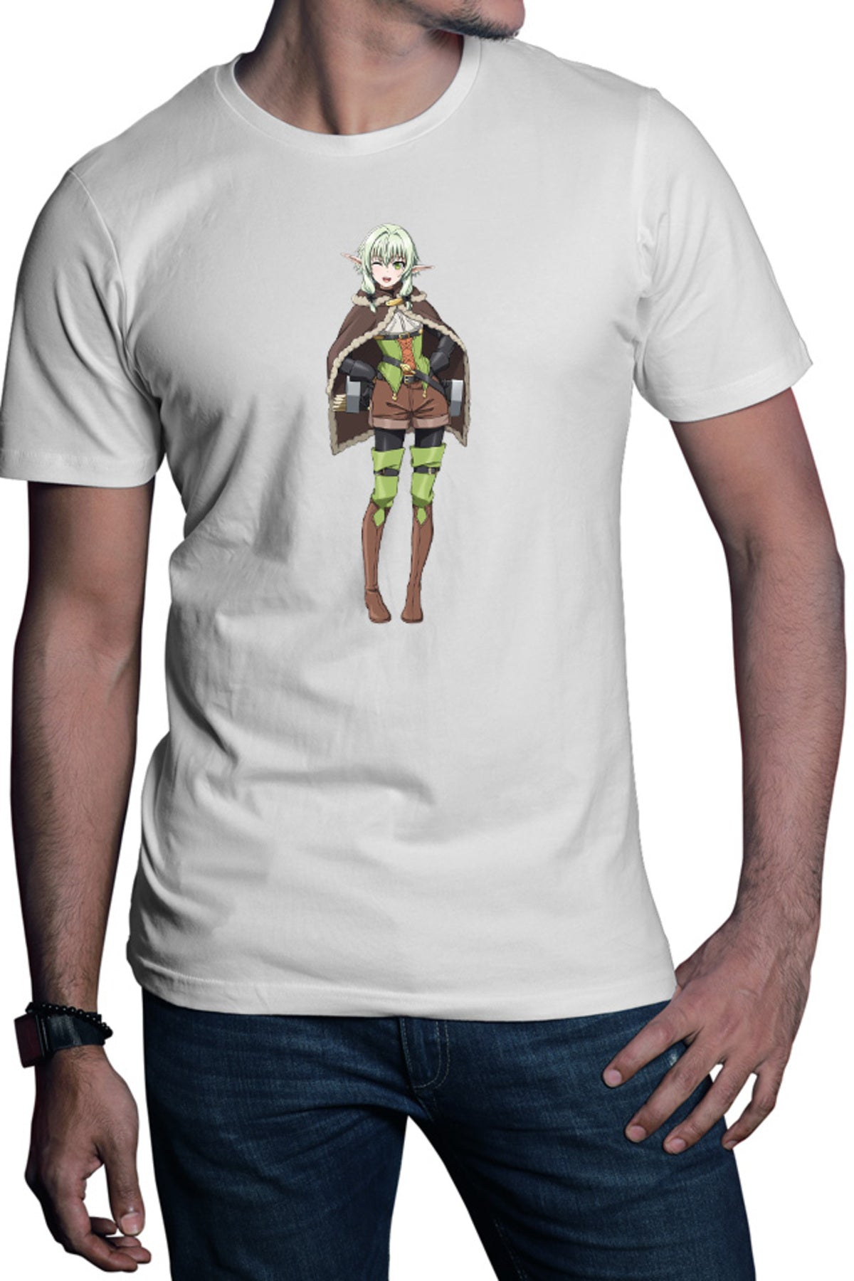 Tricou barbati Goblin Slayer Elf Forest Helper Magic Healer Fantasy Anime